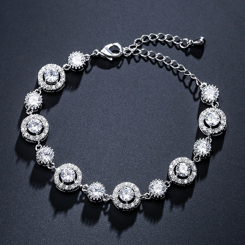 Adjustable RAKOL Fashion Crystal Zirconia Bracelet Women's Personalized Fairy Tale Evening Gown Ball Accessories Bohemian Style