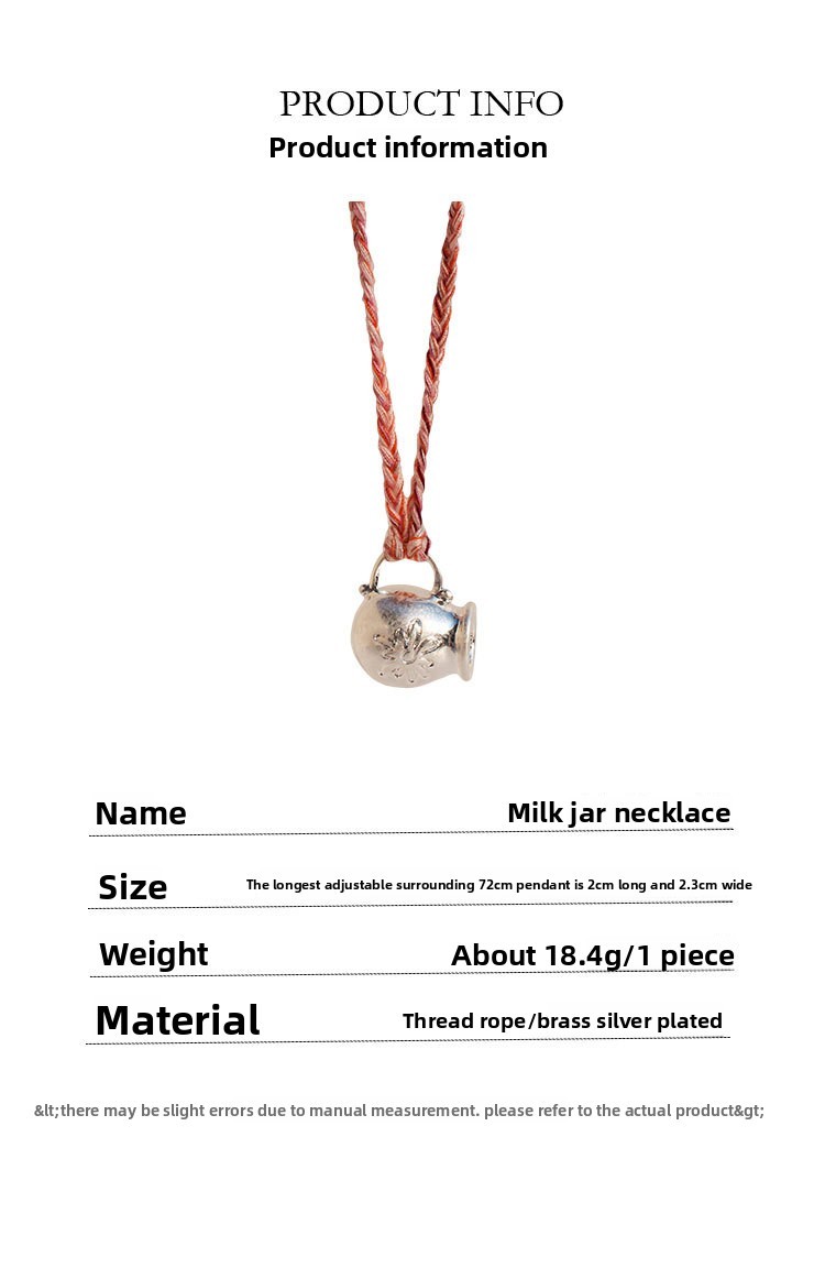 Long Handmade Woven Necklace Summer Vacation Accessories Milk Canister Flower Pink Thread Geometric Pattern Design Women's Jewelry