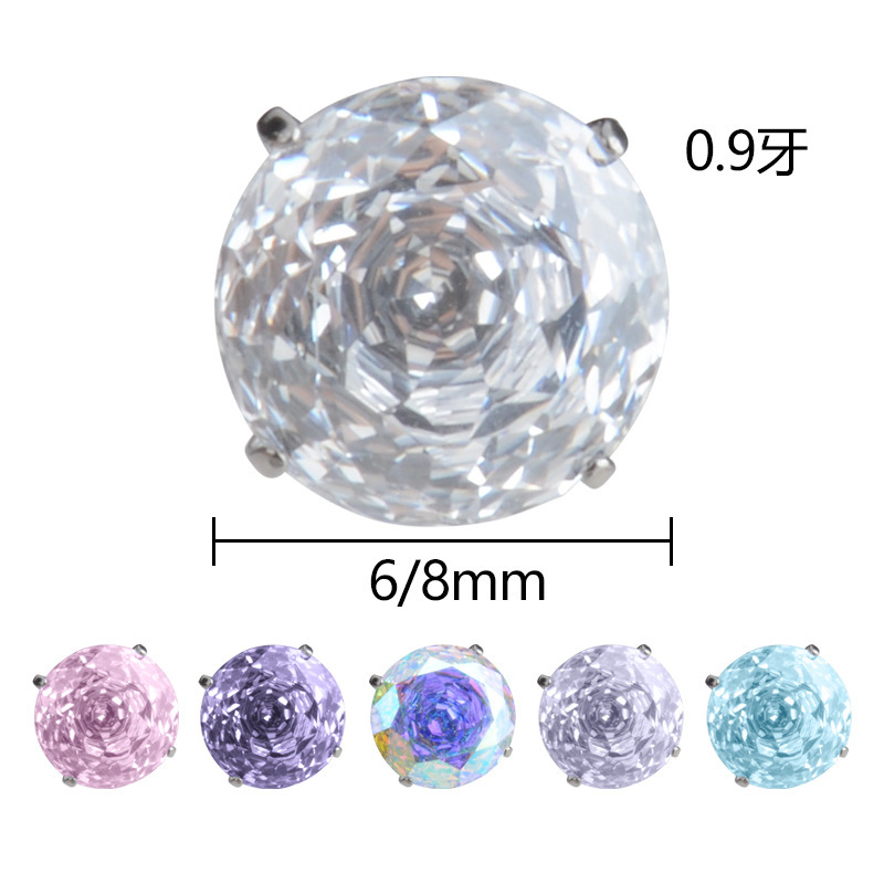 Millennium Rose Titanium Alloy Ear Lip Nose Belly Button Piercing Jewelry Accessories Cut Zirconia Geometric Pattern Unisex