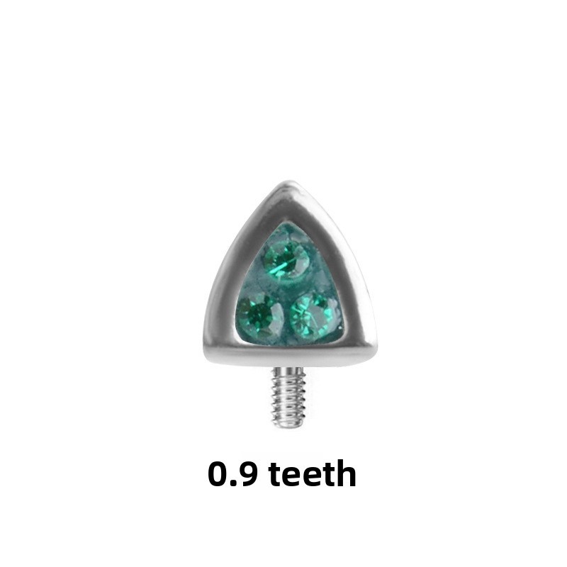 Fashion Czech Diamond Cat Ear Studs Sharp Demon 0.9 Teeth Titanium Alloy Ear Bone Studs High-end Women's Jewelry Accessories