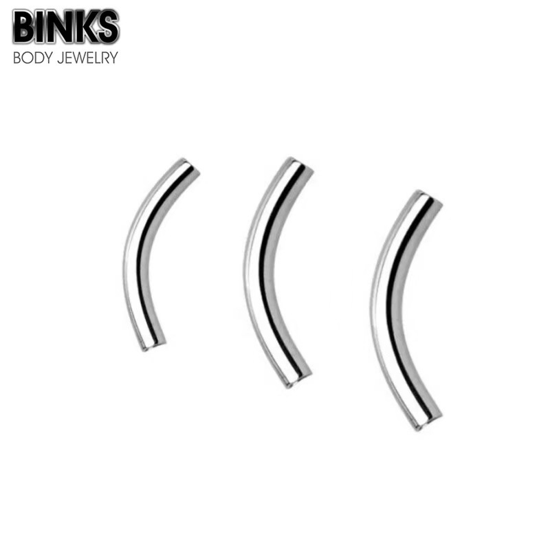 F136 Titanium Alloy Internal Thread C-Shaped Bar U-Shaped Horseshoe Straight Bar 20G Ear Lip Nose Piercing Jewelry Accessories Simple Style