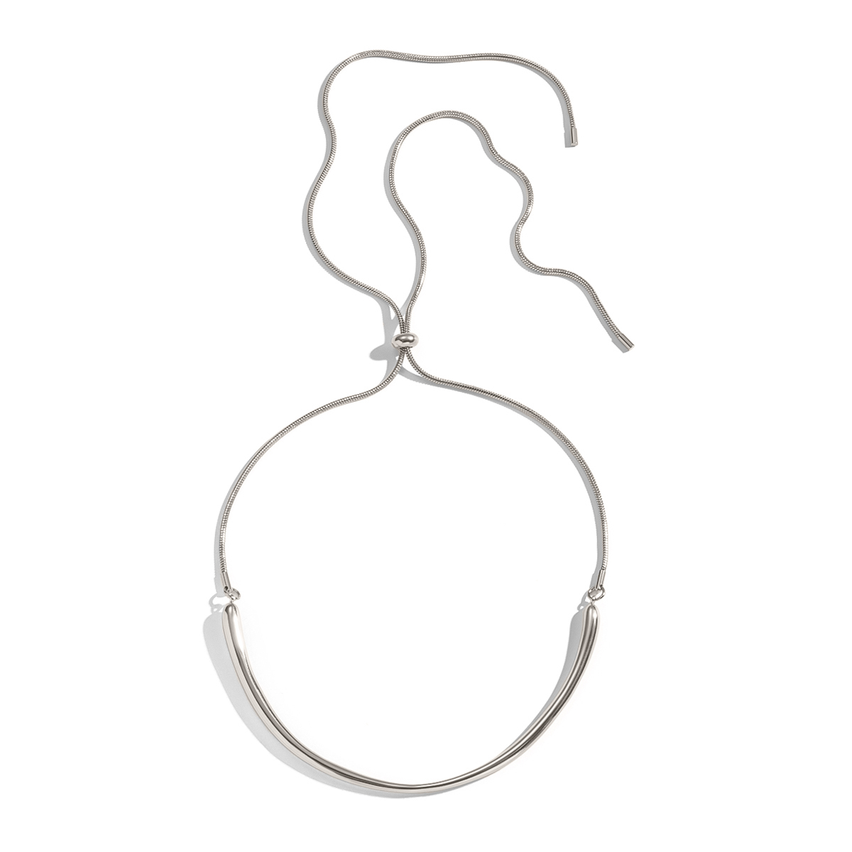Geometric Ring Necklace Polished Handmade Simple Elegant Luxury Feelings Accessories Jewelry Stainless Steel Gold Plated