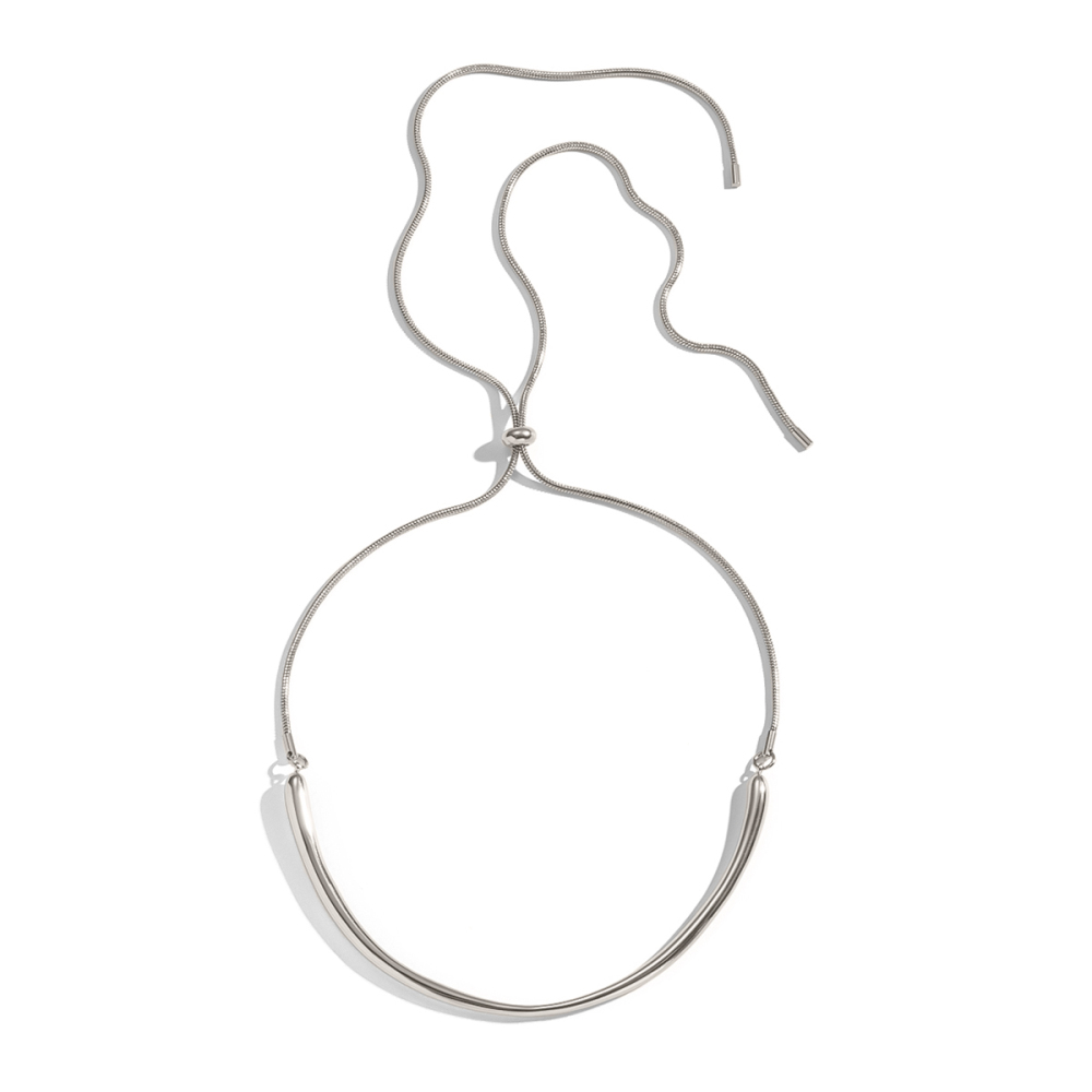 Geometric Ring Necklace Polished Handmade Simple Elegant Luxury Feelings Accessories Jewelry Stainless Steel Gold Plated