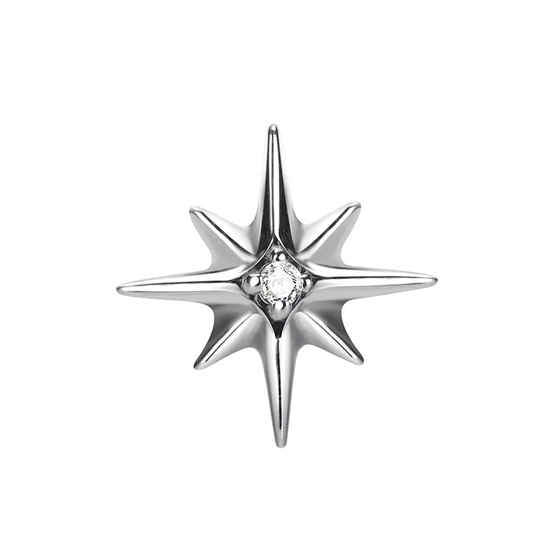 High-Quality Titanium Alloy Star-Shaped Zircon Piercing Jewelry Accessories Premium Quality Fashion Ear Clips Geometric Pattern Ear Cartilage Rings And Ear Studs