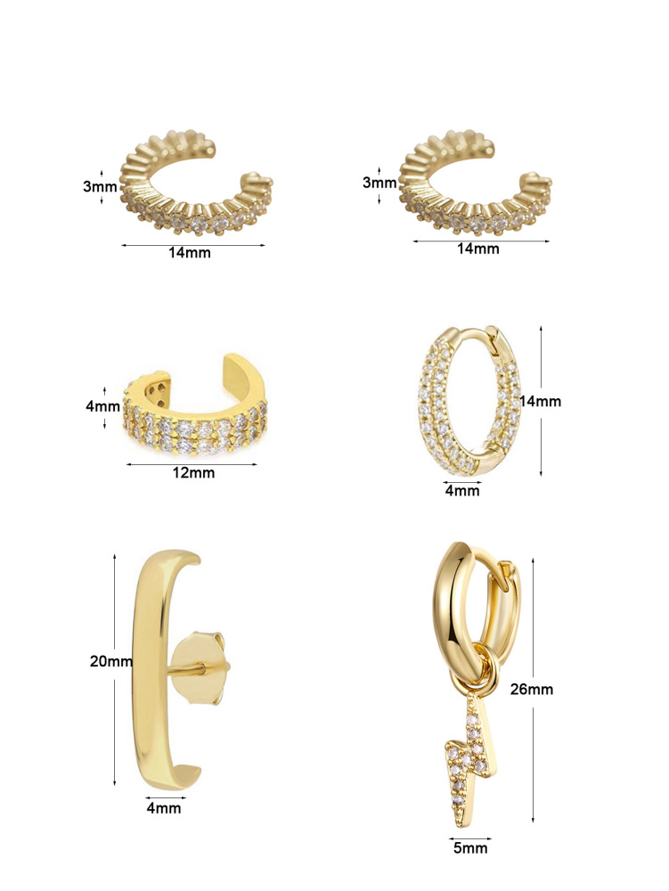 Elegant Fashionable  Style Clip-On Earrings Set No Piercing Required Simple Modern Jewelry Accessories