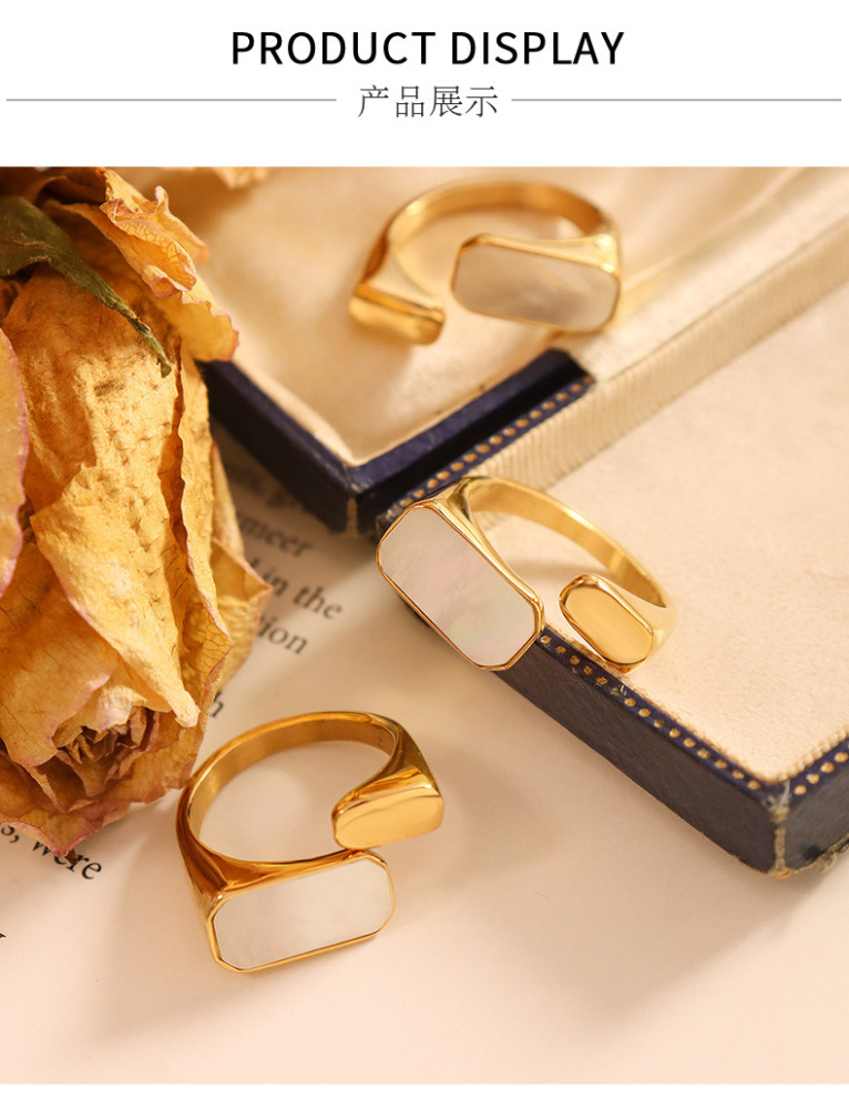 PVD Coated Real Gold Plated 18K Gold Geometric 304 Stainless Steel Retro Waterproof Non Tarnish