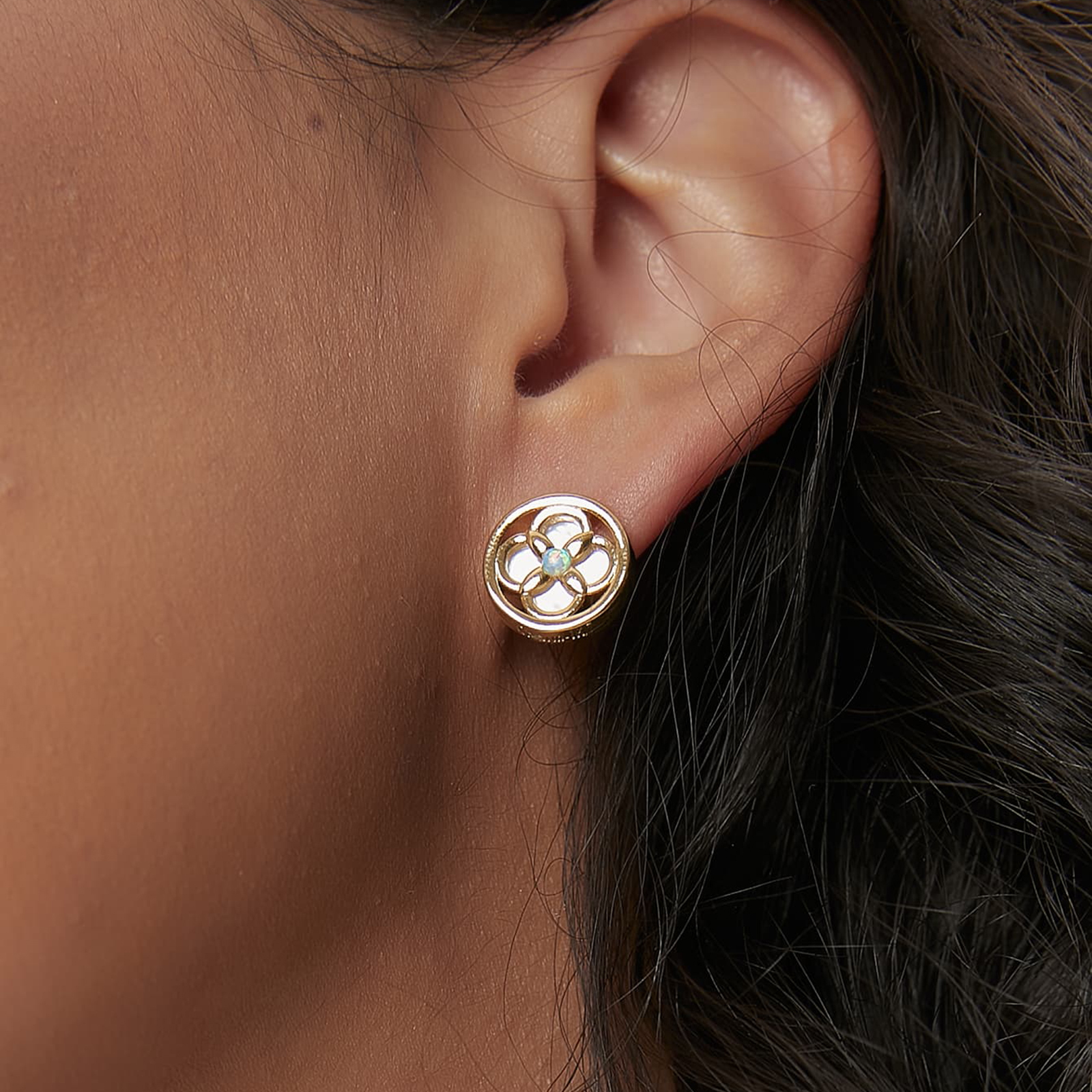 Elegant Geometric Round Earrings For Women Creative Simple Wedding Copper Alloy Material Princess Style Jewelry Accessories