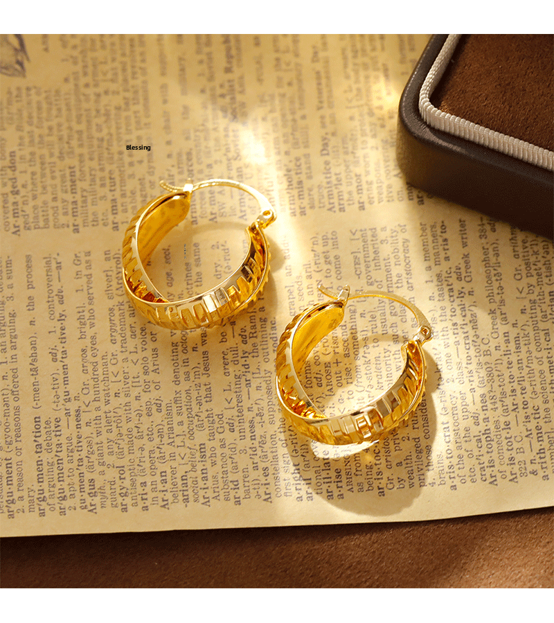 Trendy Unique Metal Hoop Earrings  Style Personality Fashion Geometric Pattern Women's Jewelry Accessories