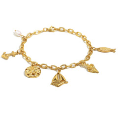 Ocean Pendant Bracelet - Gold