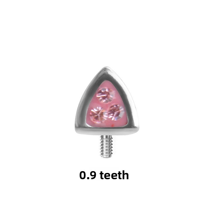 Fashion Czech Diamond Cat Ear Studs Sharp Demon 0.9 Teeth Titanium Alloy Ear Bone Studs High-end Women's Jewelry Accessories