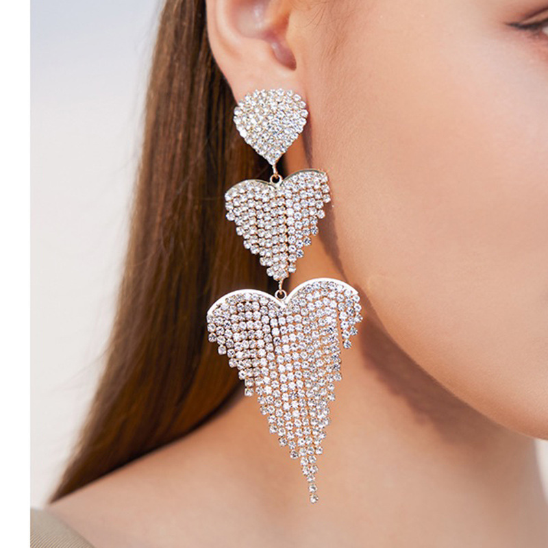 Long Tassel Earrings For Women French Crystal Pendant Earrings Date Jewelry Accessories