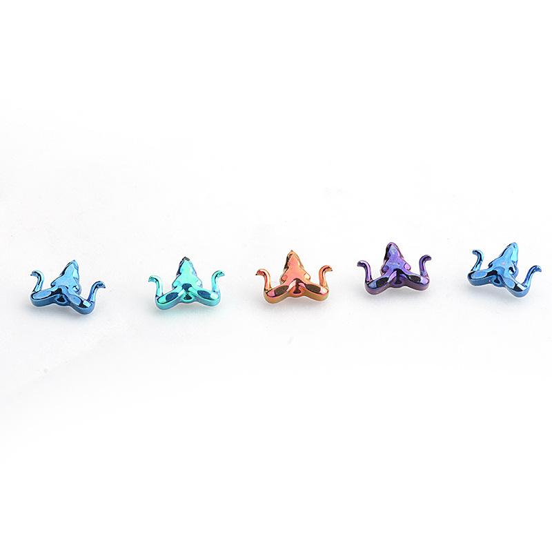 Titanium Alloy Zodiac Sheep Earrings Tongue Ring Subculture Personality Accessories Unisex Electroplated Silver Birthday Piercing Jewelry