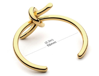 Basic Modern Style Classic Style Knot 304 Stainless Steel Cuff Bracelets In Bulk