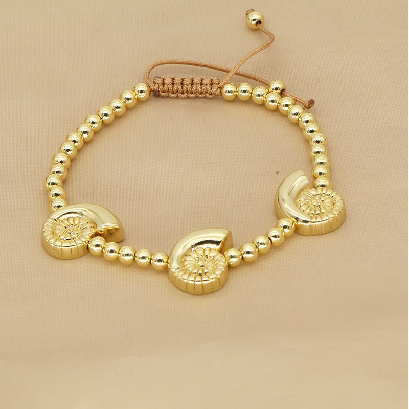 Fashionable  Pearl Beaded Bracelet Star And Snail Shell Summer Bohemian Style Imitation Pearl Bracelet