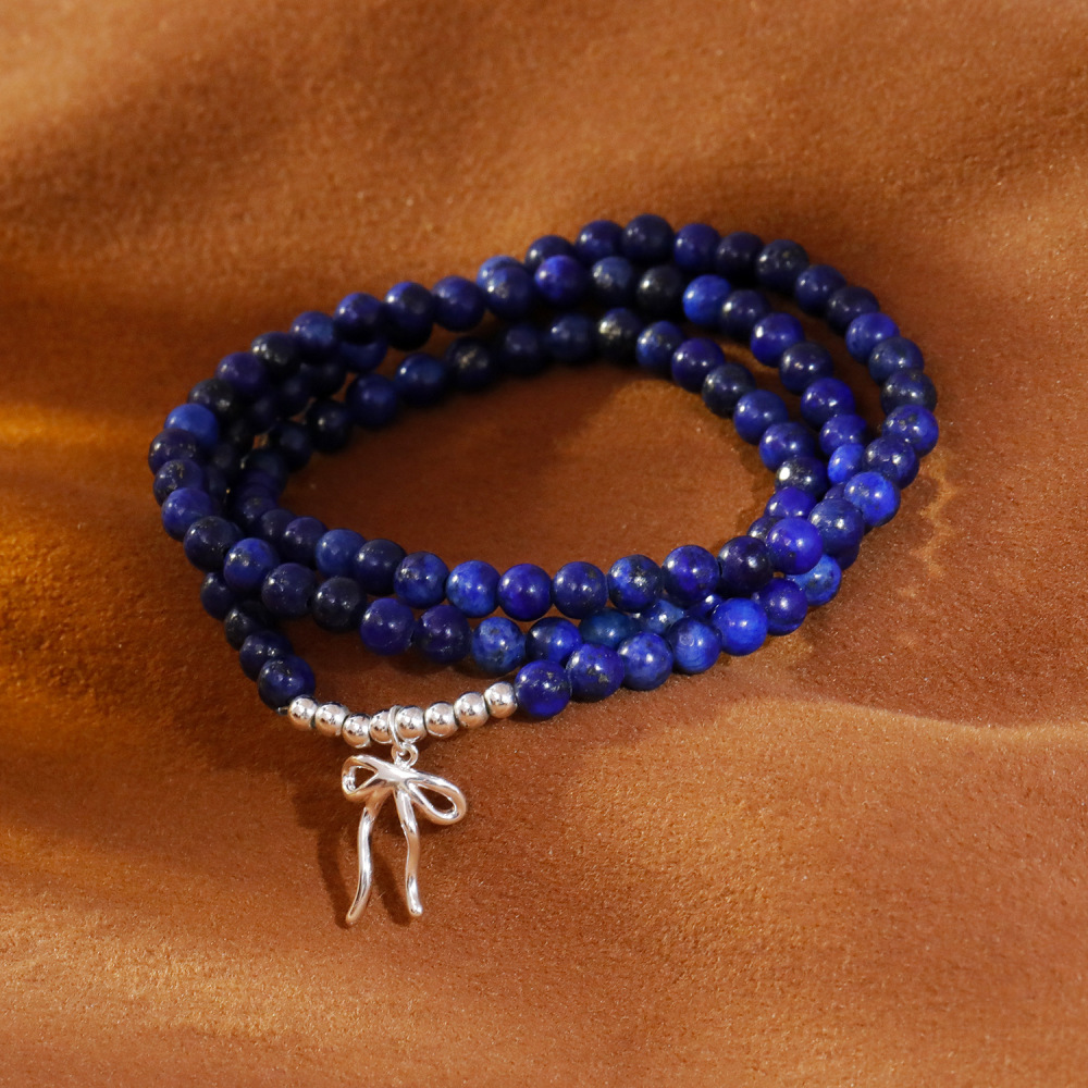 Original Design Double Wear Lapis Lazuli Beaded Bracelet Necklace 2025 TikTok Trend Chinese Style Fashion Jewelry Accessories
