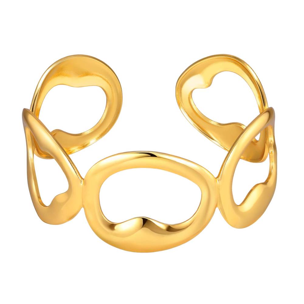 Water Plated Imitation Gold 304 Stainless Steel Vintage Bohemian Style (Floral Print) Open Bracelet Matching Scarf Fashion Elegant Women's Accessories