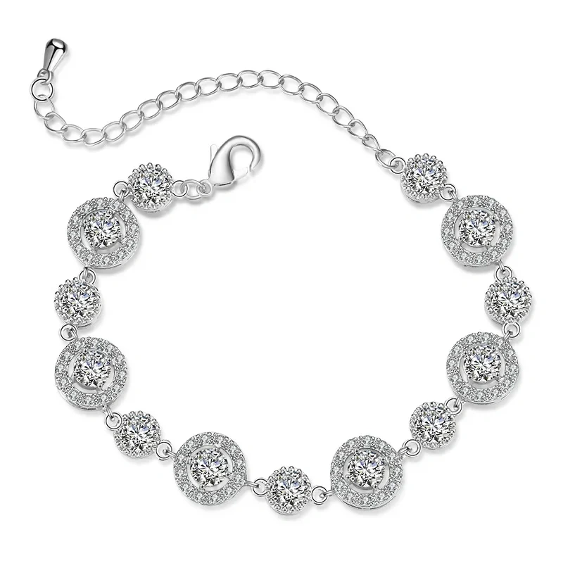Adjustable RAKOL Fashion Crystal Zirconia Bracelet Women's Personalized Fairy Tale Evening Gown Ball Accessories Bohemian Style