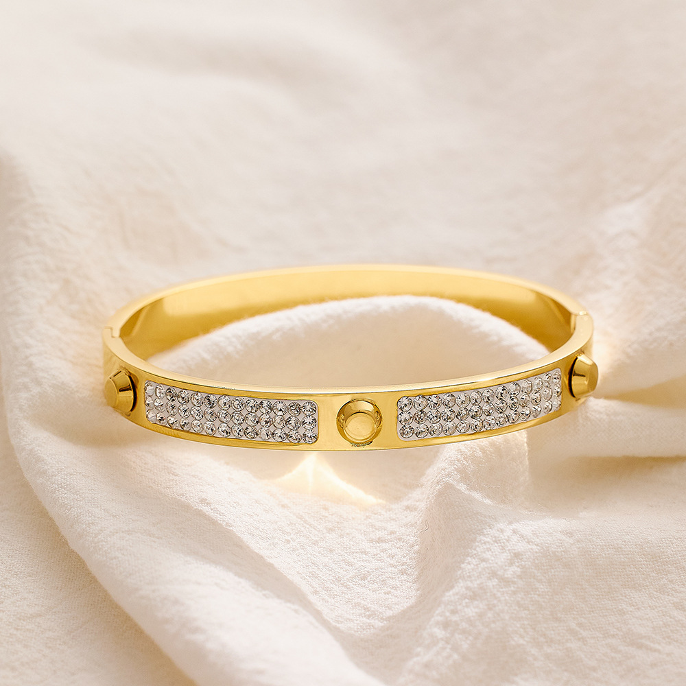 Titanium Steel Diamond Bracelet Women's Lightweight Jewelry Multifunctional Accessories Star Rose Gold