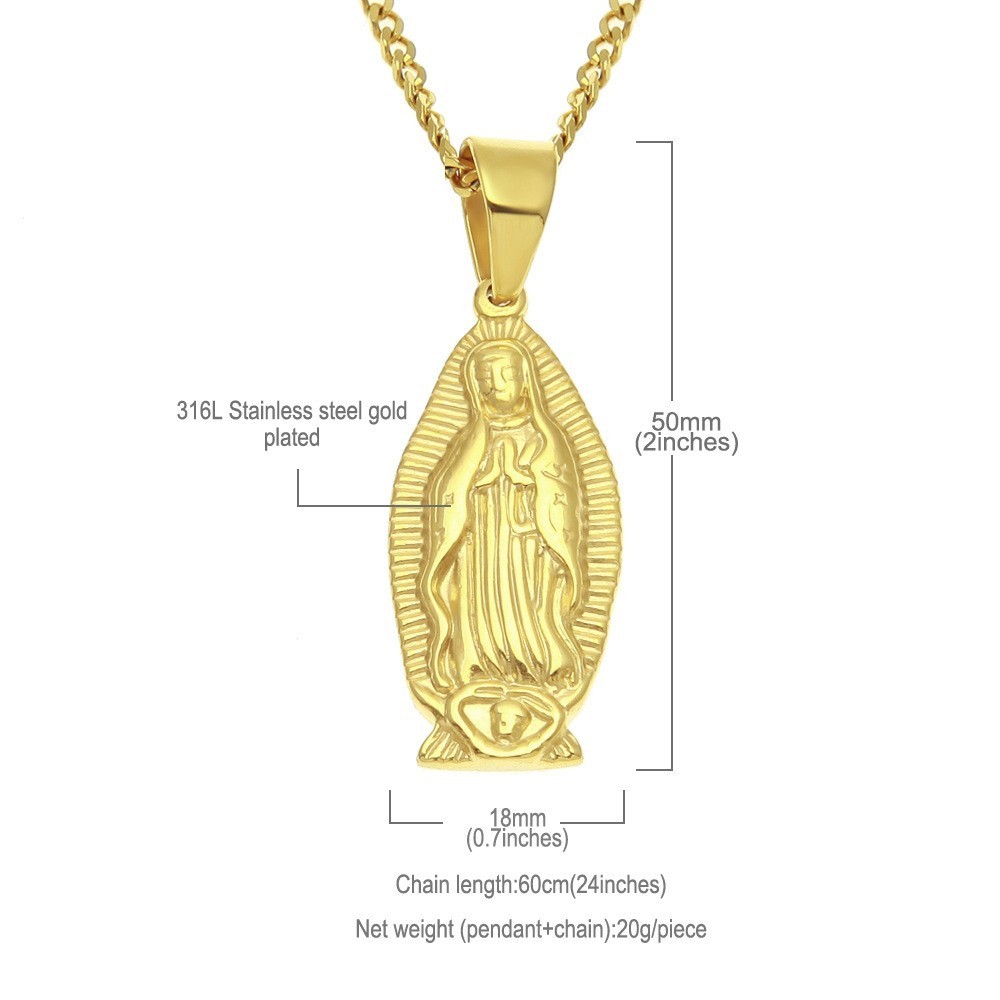 Hip-Hop Style Angel Wing Pendant Necklace Stainless Steel Gold-Plated Fashion Accessory Versatile Small Batch Trendy Jewelry Item