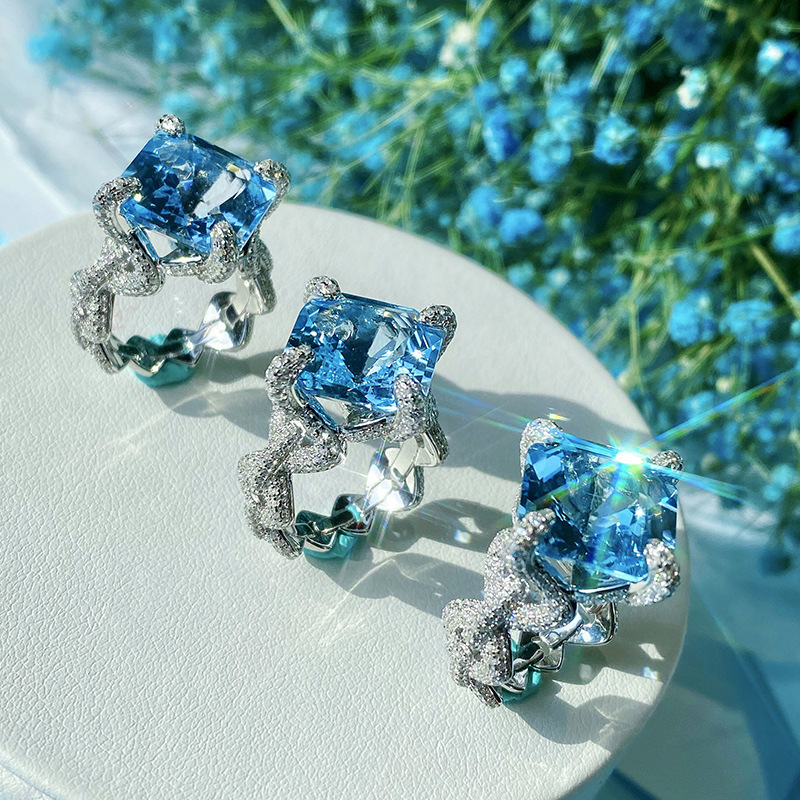 Wholesale Jewelry Ethnic Style Geometric Copper Artificial Gemstones Diamond