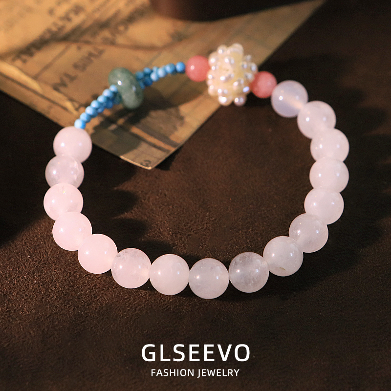 Original Natural Pearl Turquoise Natural Stone Bracelet For Women DIY Beaded Bracelet Simple Elegant Versatile Bangle Jewelry