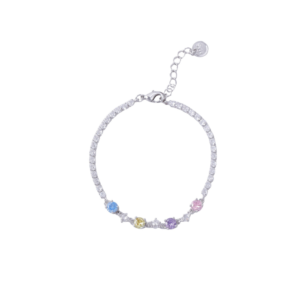 Original Design Fashion Luxury Colorful Zircon Bracelet Versatile Sweet New Style Business Match Accessories Women's Jewelry