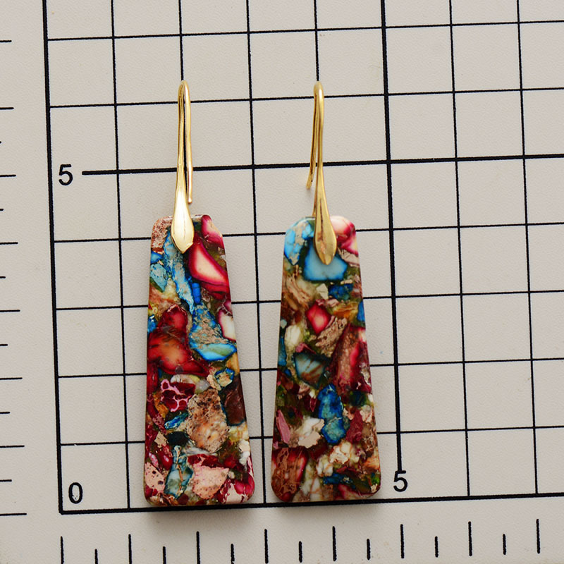 Bohemian Geometric Pendant Earrings Trendy Ins Jewelry Accessories Women's Luxury Style Star Sign Heart Shape Copper Earrings