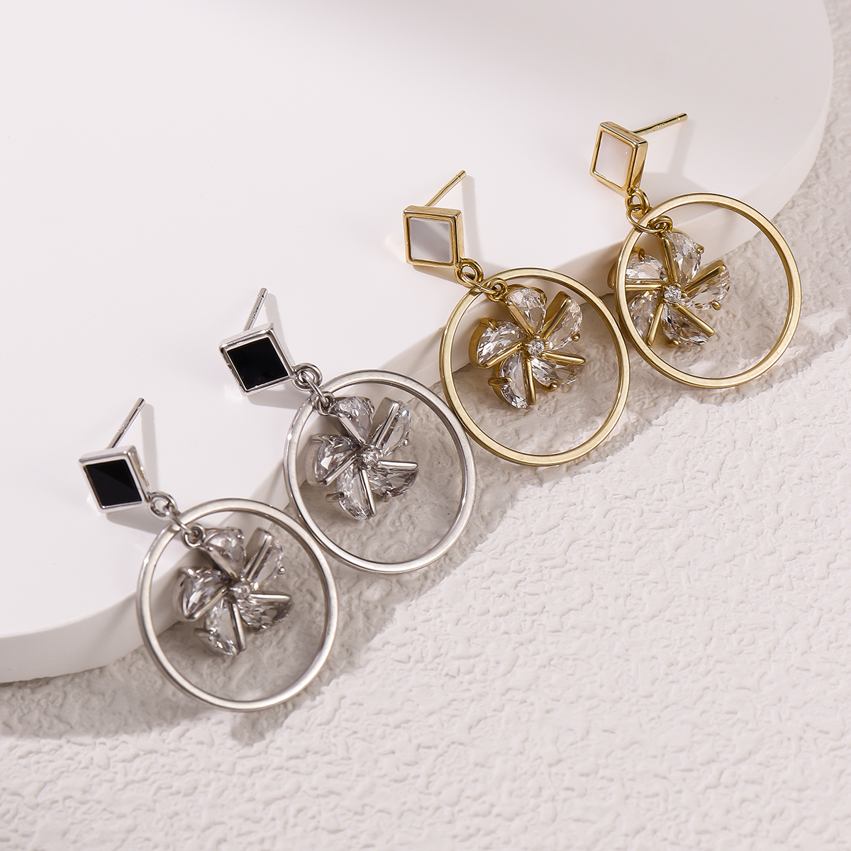 1 Pair Classic Style Geometric Copper Drop Earrings