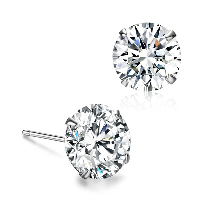 Fashion Titanium Alloy Piercing Needle 5A Zircon Claw Body Piercing Jewelry Lip And Ear Cartilage Stud Unisex Accessories