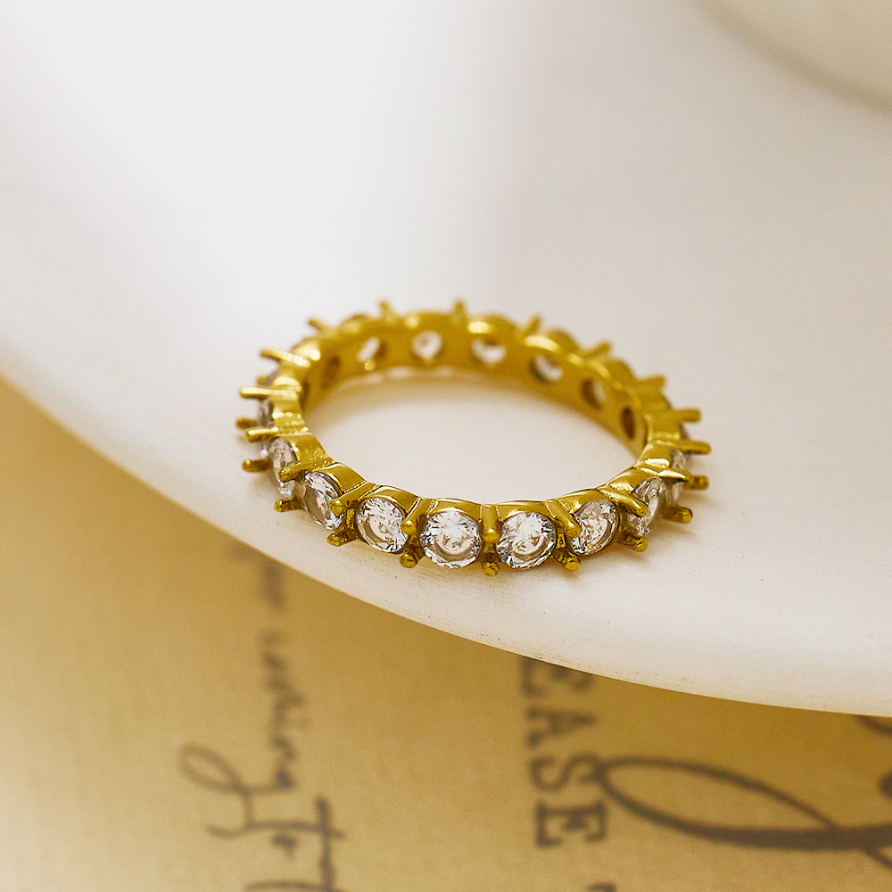 Real Gold Plated Paw 304 Stainless Steel Classical Luxurious IG Style Waterproof Non Tarnish Rings