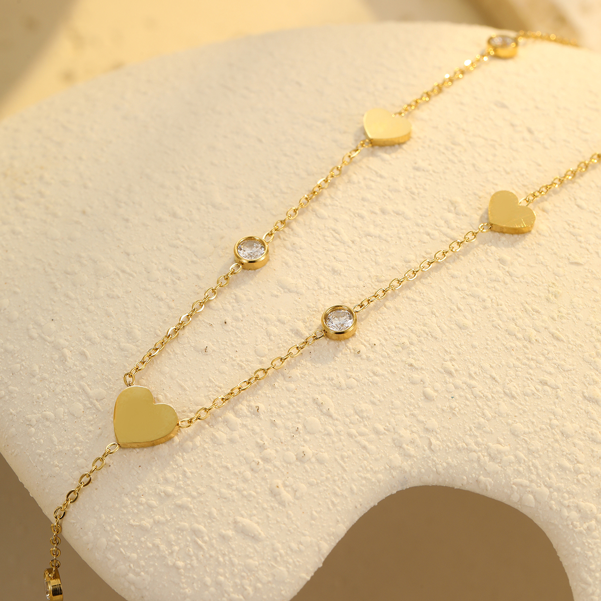 Gold Stainless Steel Waterdrop Y-Shape Tassel Necklace Women's Fashion Accessories Non-Fading Ladies Stylish Jewelry