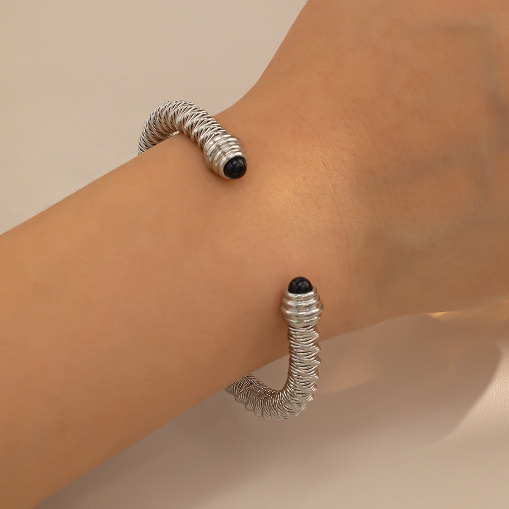 Stainless Steel C-shaped Open Bracelet High-quality Jewelry Accessories Versatile Neutral Design