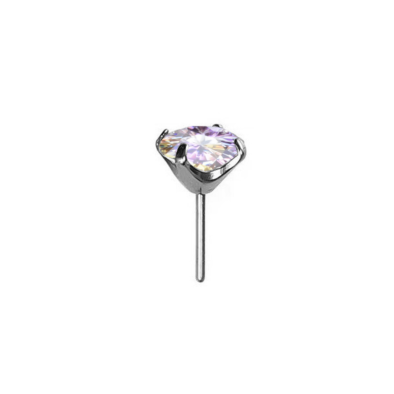Fashion Titanium Alloy Piercing Needle 5A Zircon Claw Body Piercing Jewelry Lip And Ear Cartilage Stud Unisex Accessories