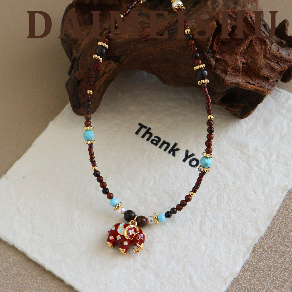 Elegant Red Drip Oil Natural Stone Pearl Earrings Luxury Feelings Women Design Unique Fashion Jewelry Accessories