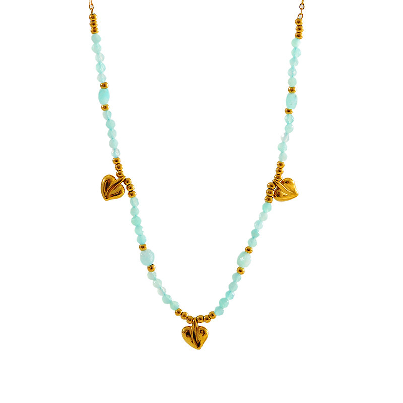 Natural Lapis Lazuli Beaded Necklace New Chinese Style High-end Sweater Chain Vintage Amethyst Autumn Winter Natural Gemstone Accessories For Women