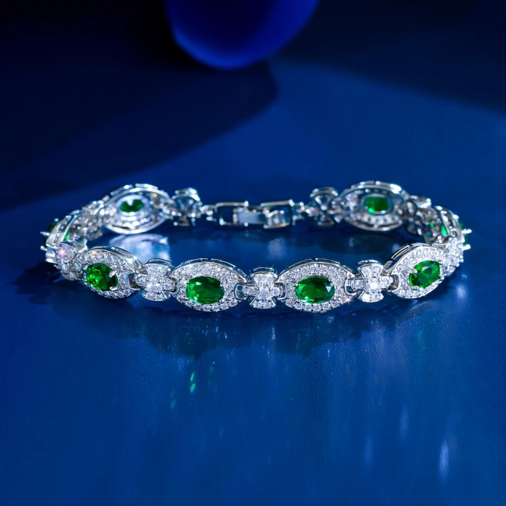 Delicate Shiny White Cubic Zircon Inlaid Tennis Bracelets For Women High Quality Party Accessories Jewelry Gift