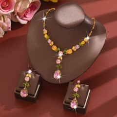 1672 Color Necklace Earrings Set