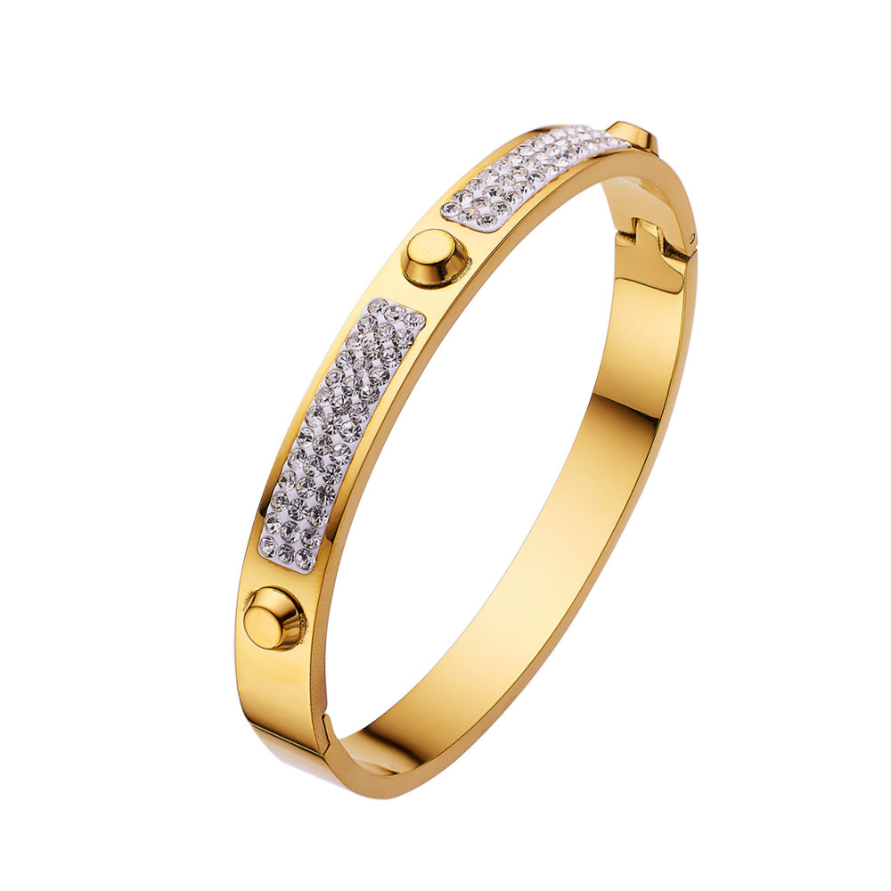 Titanium Steel Diamond Bracelet Women's Lightweight Jewelry Multifunctional Accessories Star Rose Gold