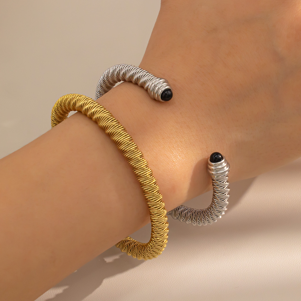 Stainless Steel C-shaped Open Bracelet High-quality Jewelry Accessories Versatile Neutral Design