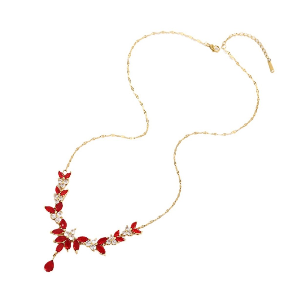 Water Droplets Copper Classic Style Earrings Necklace