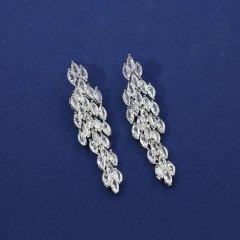 E414-Gold Cross Bracelet-KN0248-MI-N200029Z-044-White Earrings