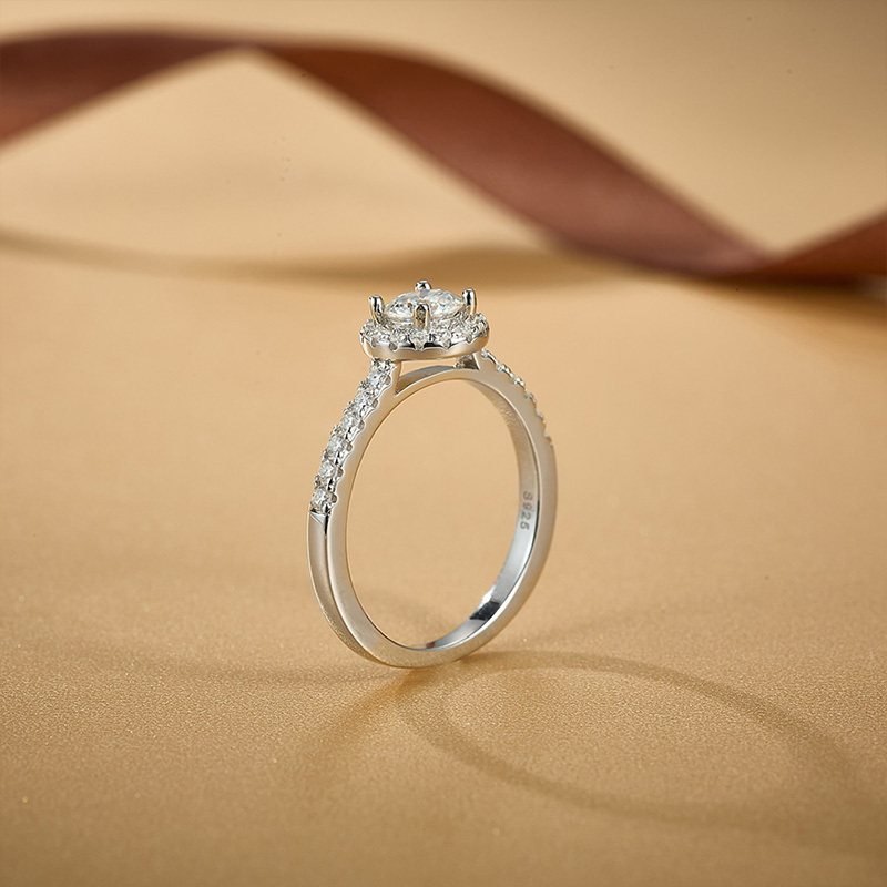 New Product Moissanite Gold Ring Vvs Dark Gray Engagement Cut 925 Sterling Silver For Mens With Great Price