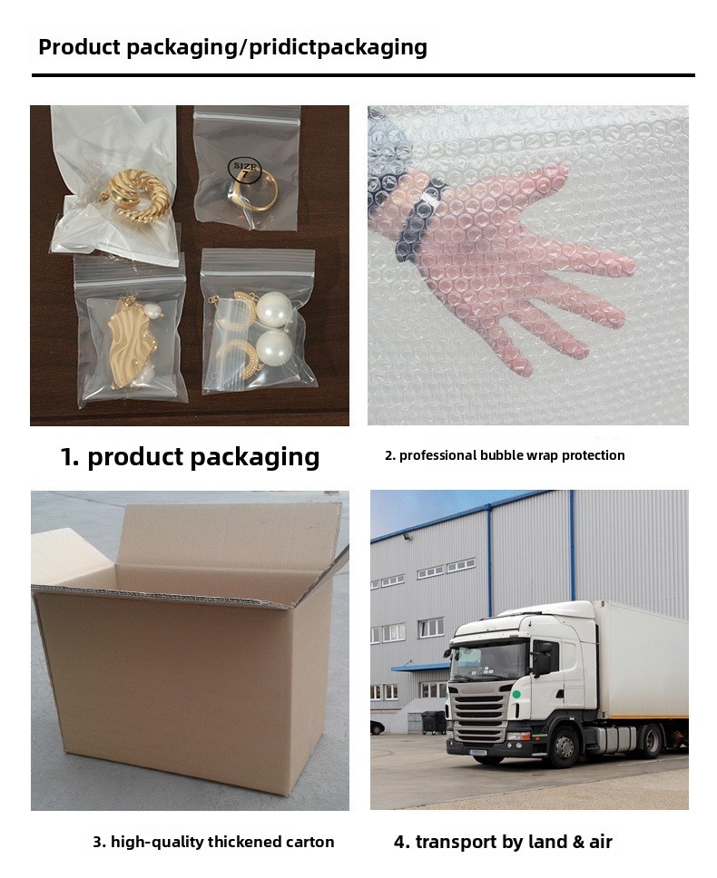 Hepburn Titanium Steel Pearl Bead Geometric Design Jewelry Set Simple Women's Accessories Jewelry