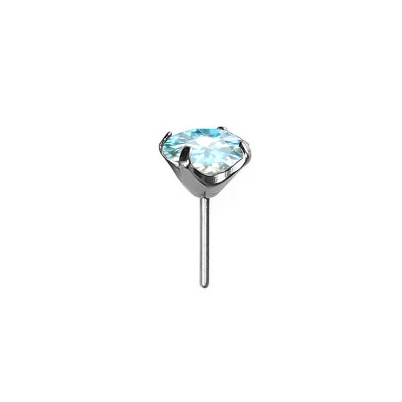 Fashion Titanium Alloy Piercing Needle 5A Zircon Claw Body Piercing Jewelry Lip And Ear Cartilage Stud Unisex Accessories
