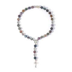 8mm indian agate rosary beads