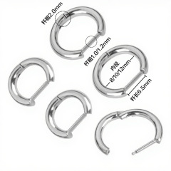 2.0mm Straight Line Plain Ring - Titanium Natural Color