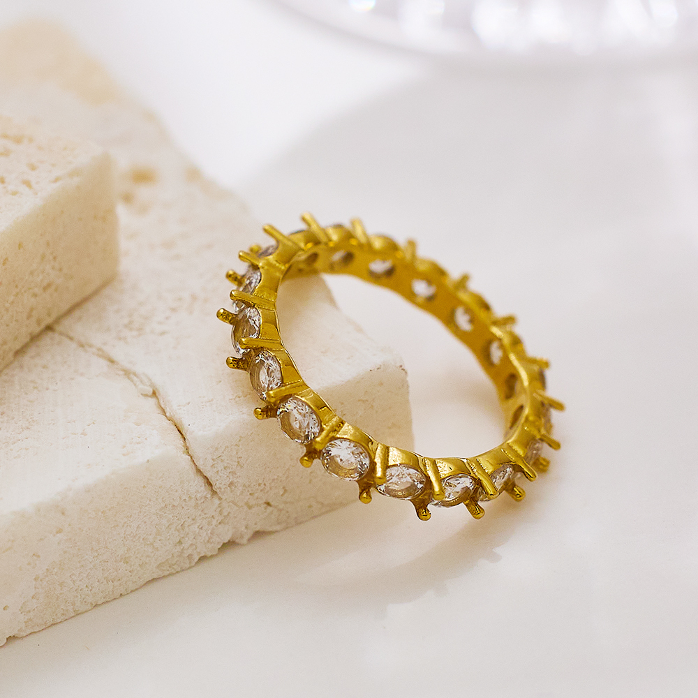 Real Gold Plated Paw 304 Stainless Steel Classical Luxurious IG Style Waterproof Non Tarnish Rings