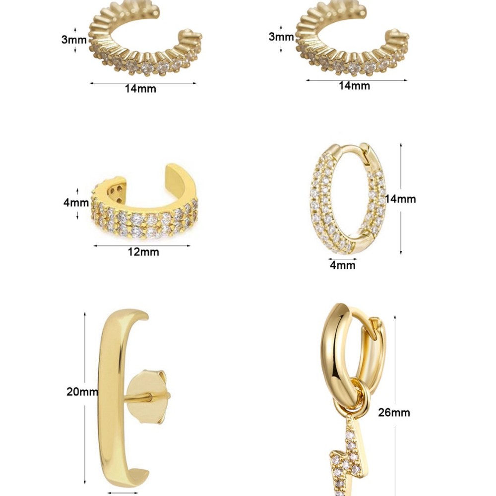 Elegant Fashionable  Style Clip-On Earrings Set No Piercing Required Simple Modern Jewelry Accessories