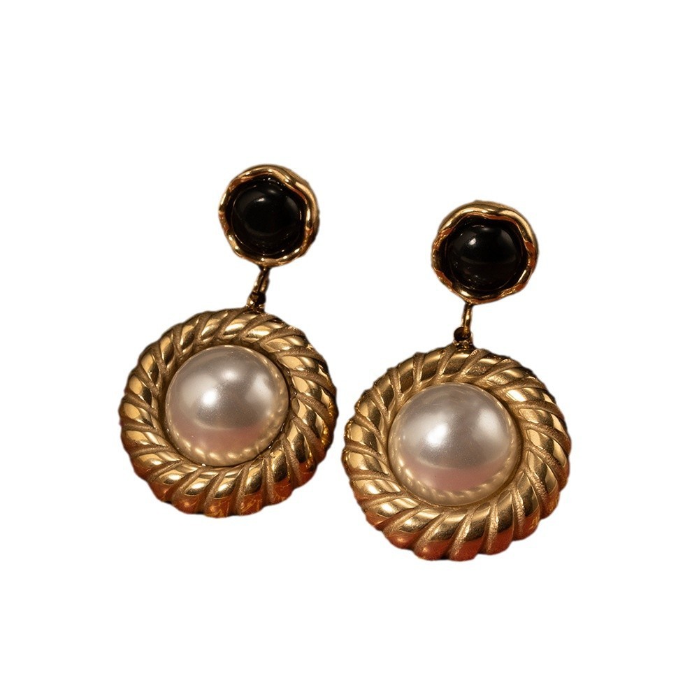 Geometric Copper Classic Style Drop Earrings
