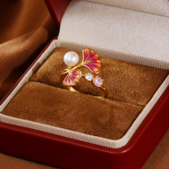 18K Gold Pink + Rose Red [Open Ring]